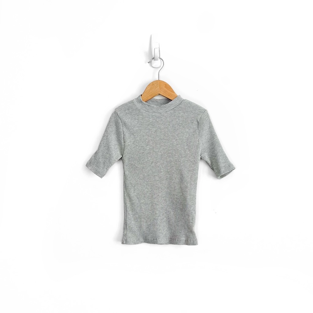 Zara Kids Ribbed Mockneck Top